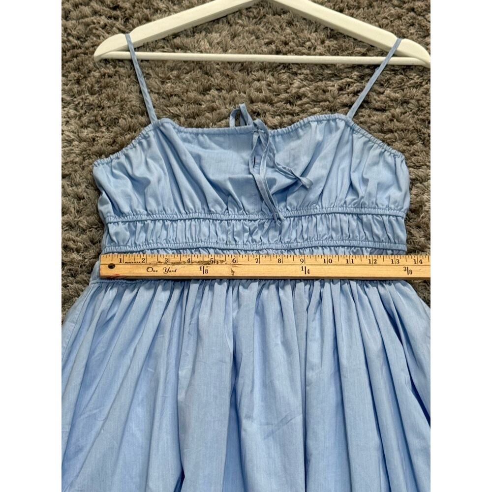 Sunday In Brooklyn Women Blue Smocked Midi Sundress Milkmaid Cottagecore⁠ Size M - Picture 10 of 14